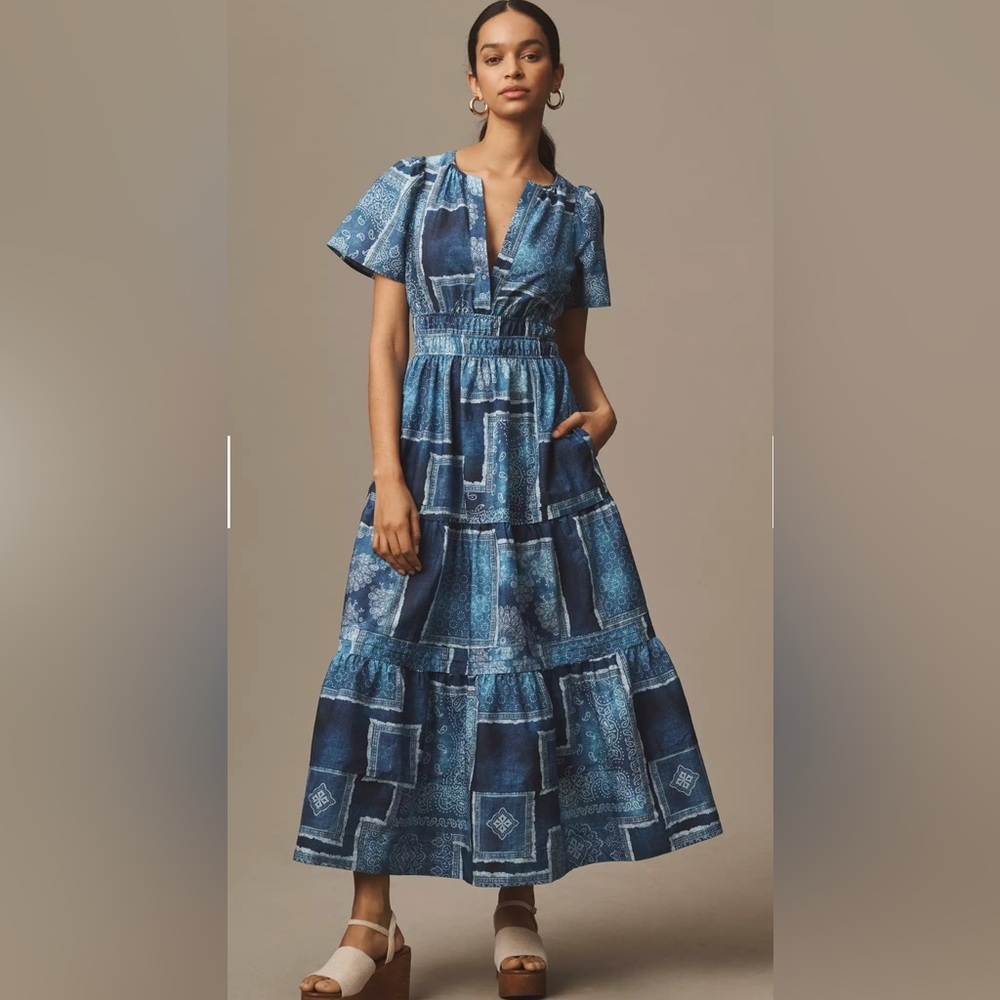 Anthropologie The Somerset Maxi Dress M NWT